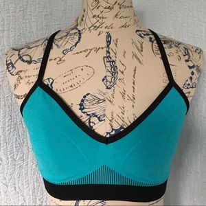 Lululemon Hold your Om Bra II Heather Peacock Blue